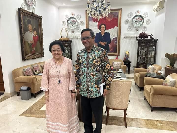  Megawati dan Mahfud MD Bertemu Jelang Pengumuman Cawapres Ganjar