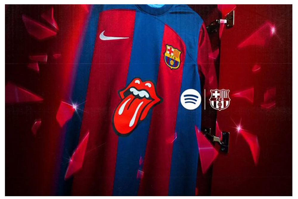  Barcelona Bakal Tampilkan Logo Ikonik Rolling Stones di Jerseynya, Begini Tampilannya