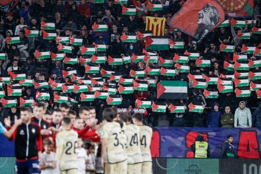  Bentangkan Bendera Palestina, Suporter Osasuna Terancam Sanksi dari LaLiga