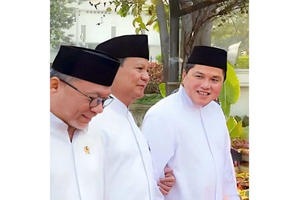  Momen Kedekatan Erick Thohir dan Prabowo di Hari Santri, Sinyal Kuat Cawapres?