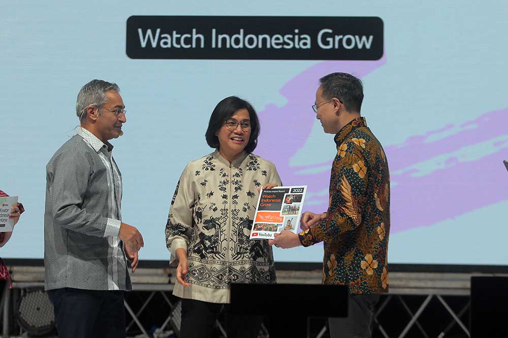  Menteri Keuangan Sri Mulyani Indrawati Hadiri Acara Kreator Indonesia Berkarya Yang Siselenggarakan YouTube