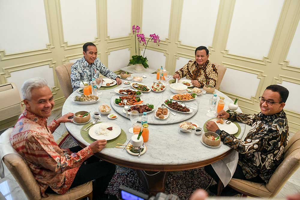  Presiden Jokowi Makan Siang Dengan Tiga Bakal Calon Presiden