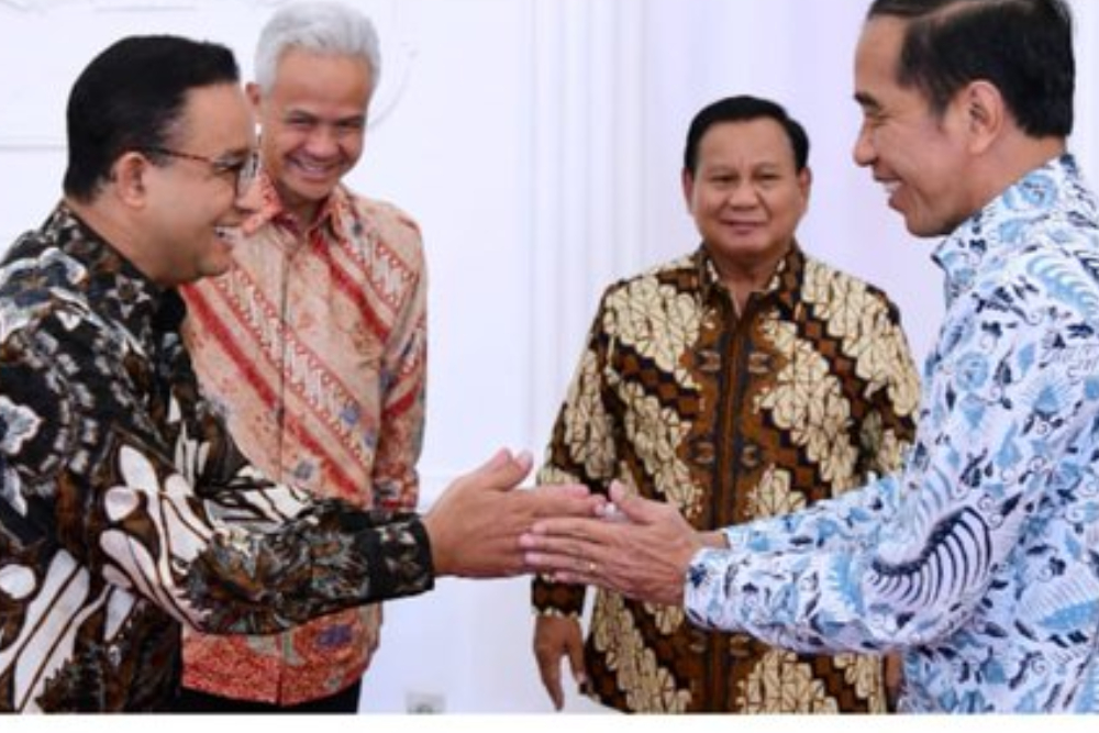  Tak Menunduk, Gesture Anies saat Makan Siang Bareng Jokowi Disorot