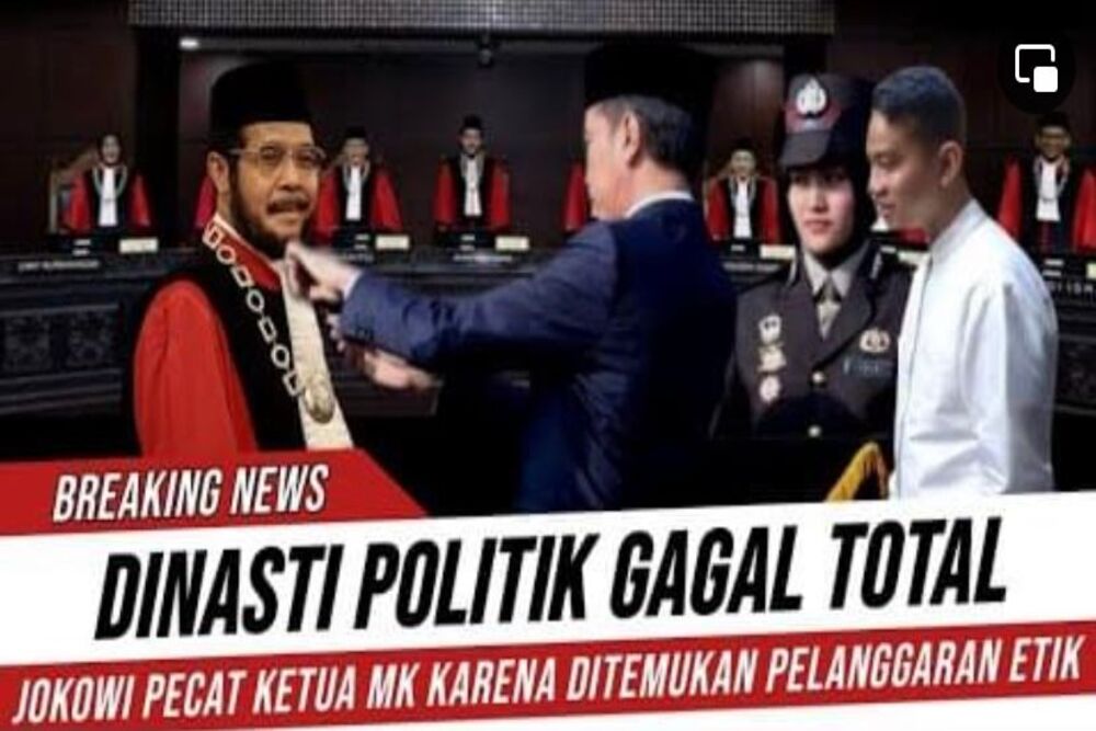  CEK FAKTA: Viral Jokowi Pecat Ketua MK Anwar Usman karena Terbukti Melanggar Kode Etik