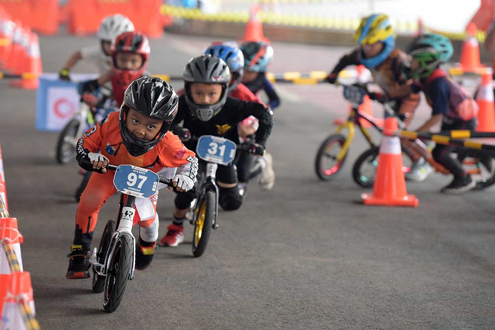  Ratusan Pebalab Cilik Ikuti Kompetisi Push Bike Journalist MTB 2023