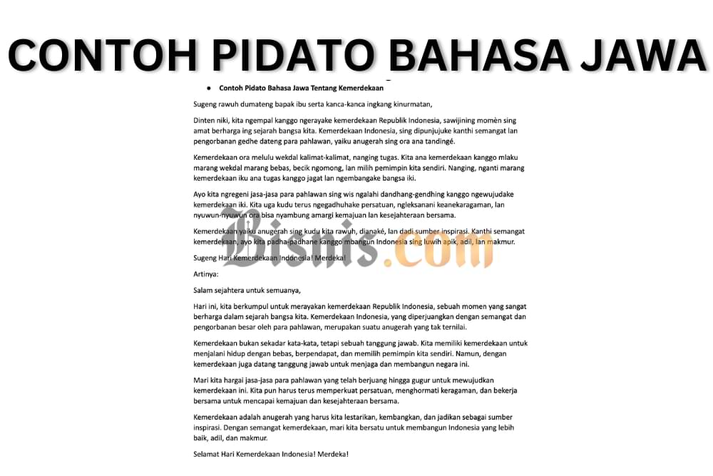  9 Contoh Pidato Bahasa Jawa Singkat Tema Perpisahan Sekolah