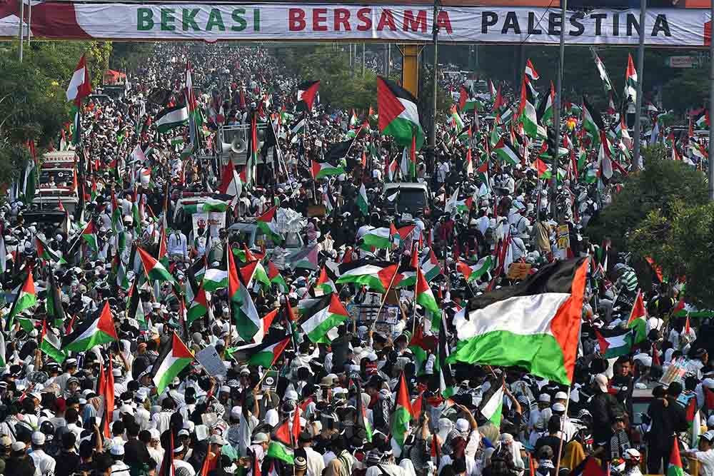  Aksi Bela Palestina di Bekasi