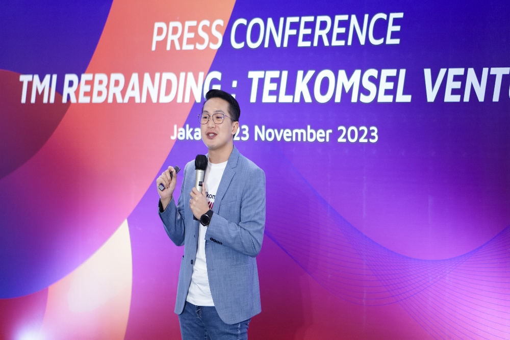 Chief Investment Officer Telkomsel Ventures William Gozali memaparkan mengenai rencana investasi Telkomsel Venture/dok. Telkomsel