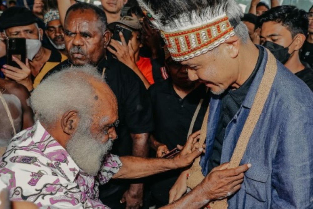 Calon presiden Ganjar Pranowo "kick off" kampanye Pilpres 2024 di Merauke, Papua pada Selasa (28/11/2023)./Instagram @ganjar_pranowo