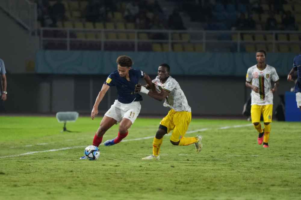 Laga Prancis vs Mali di semifinal Piala Dunia U-17 2023 di Stadion Manahan Solo/Doc. LOC WCU17/RKY