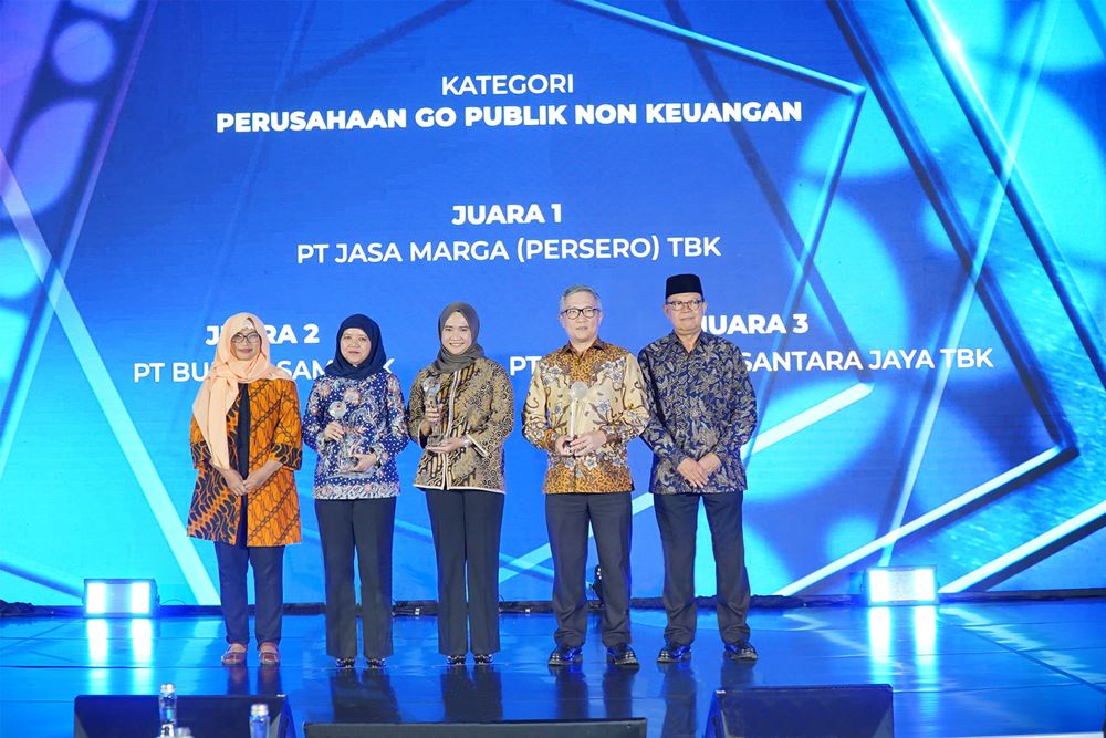  Jasa Marga Sabet Predikat Juara 1 Kategori Perusahaan Go Publik Non Keuangan