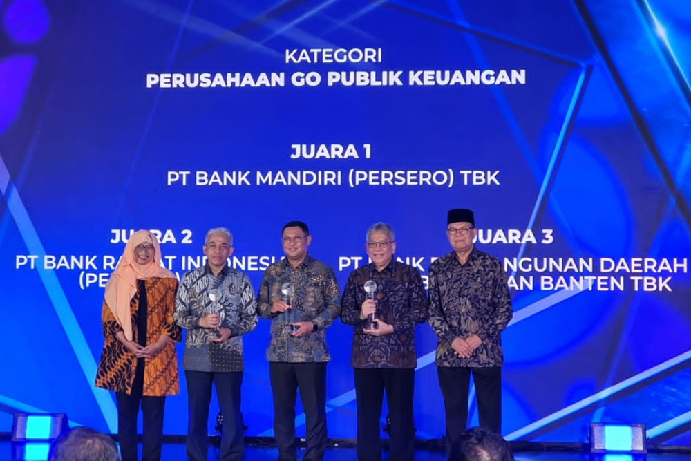 PT Bank Mandiri (Persero) Tbk. (BMRI) meraih juara I kategori Go Public Keuangan dalam Annual Report Award (ARA) 2022./Istimewa
