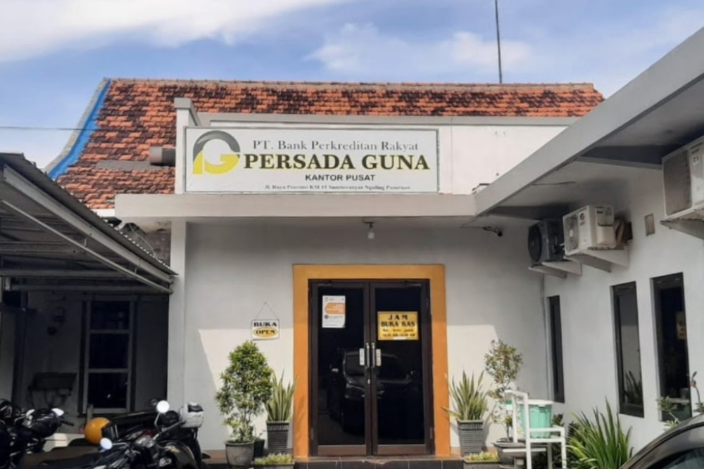 BPR Persada Guna di Pasuruan, Jawa Timur yang menjadi salah satu bank bangkrut oleh OJK di tahun 2023. Dok BPR Persada Guna