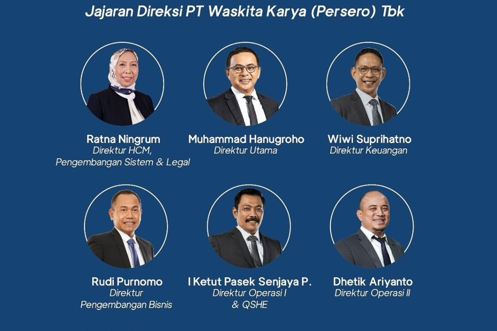 RUPSLB BUMN PT Waskita Karya (Persero) Tbk. (WSKT) pada Jumat (8/12/2023) menetapkan Muhammad Hanugroho sebagai Direktur Utama perseroan.