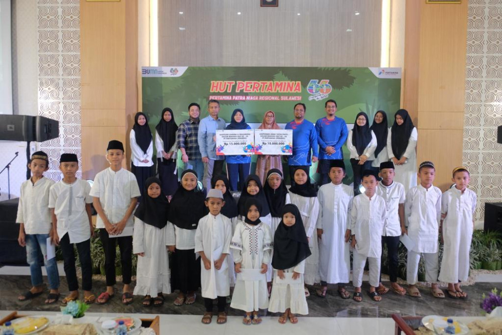  Sambut HUT ke-66, Pertamina Berikan Santunan kepada Anak Yatim dan Adakan Donor Darah