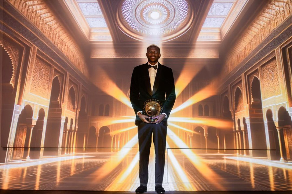 Victor Osimhen menjadi Pemain Terbaik Afrika 2023/Instagram @caf_online.