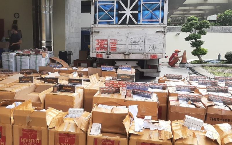 Barang bukti rokol ilegal yang diamankan oleh Bea Cukai Jawa Tengah dalam penindakan yang dilakukan pada akhir pekan lalu./Istimewa