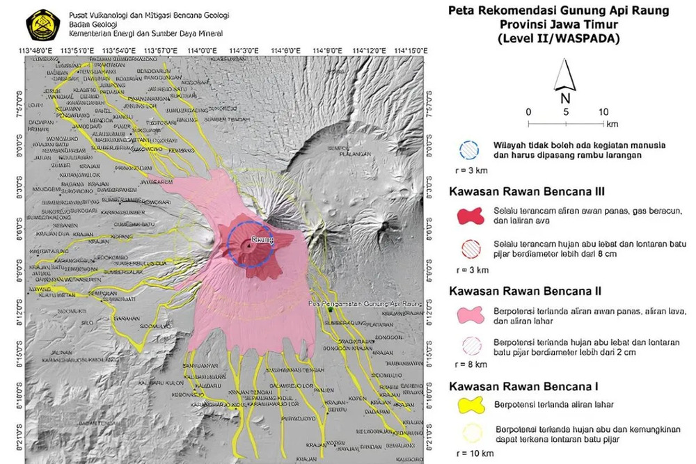  Aktivitas Vulkanik Gunung Raung Meningkat, Status Waspada