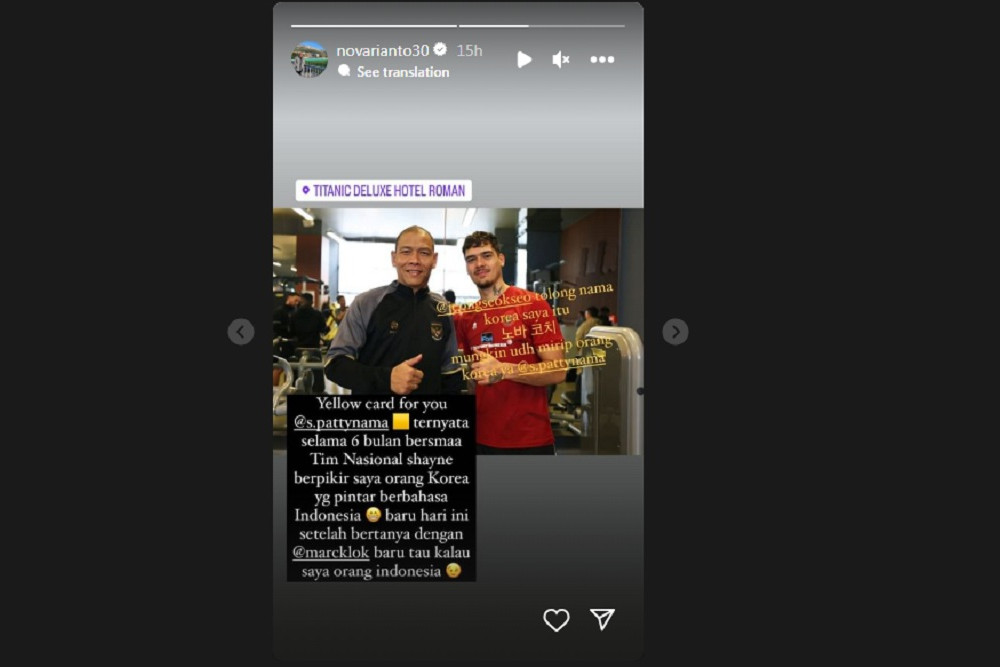  6 Bulan Gabung Timnas, Shayne Pattynama Baru Tahu Nova Arianto Orang Indonesia