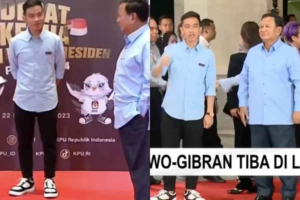  Viral Gibran Pakai Sepatu Rp139 Ribu di Debat Cawapres Kemarin