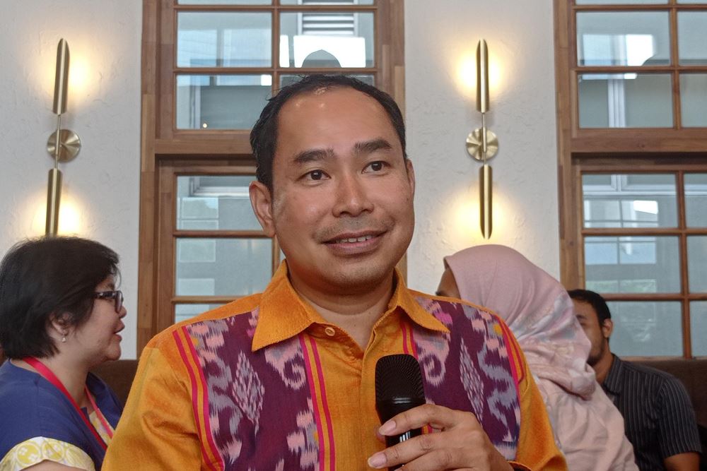 Direktur Perlindungan WNI Kementerian Luar Negeri RI Judha Nugraha. Kemenlu RI masih memantau kondisi 1.315 WNI yang berada di area gempa di Jepang. /Bisnis-Erta Darwati.