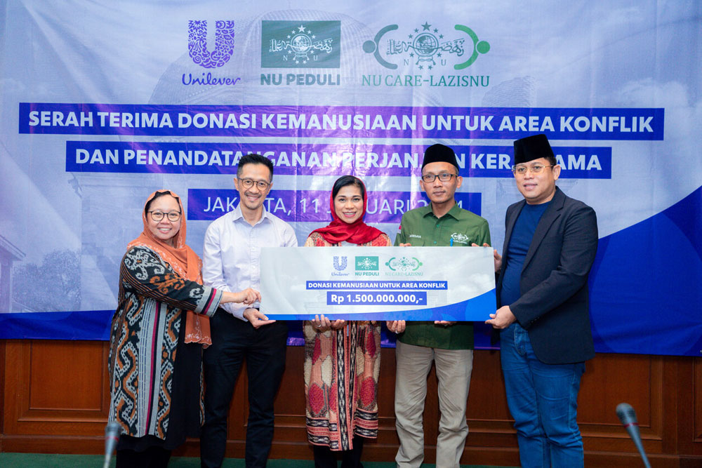  LAZISNU PBNU Terima Rp1,5 Miliar Dana Kemanusiaan dari Unilever Indonesia