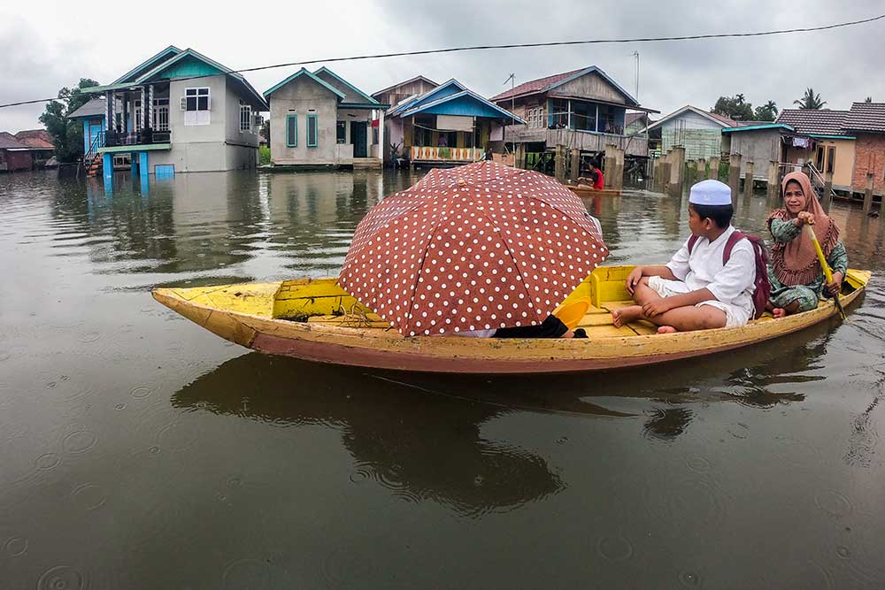  Ratusan Rumah Warga di Jambi Terendam Banjir Luapan Sungai Batanghari