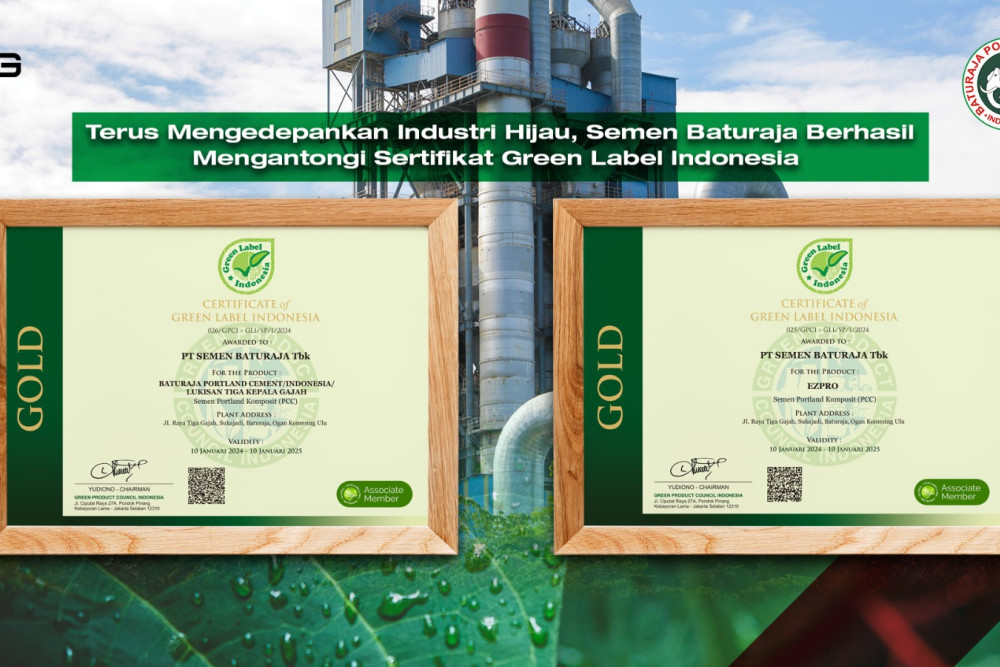  Semen Baturaja Berhasil Kantongi Sertifikat Green Label Indonesia