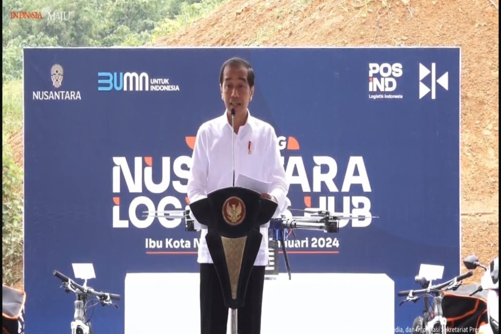  Jokowi Groundbreaking Nusantara Logistik Hub Pos Indonesia di IKN