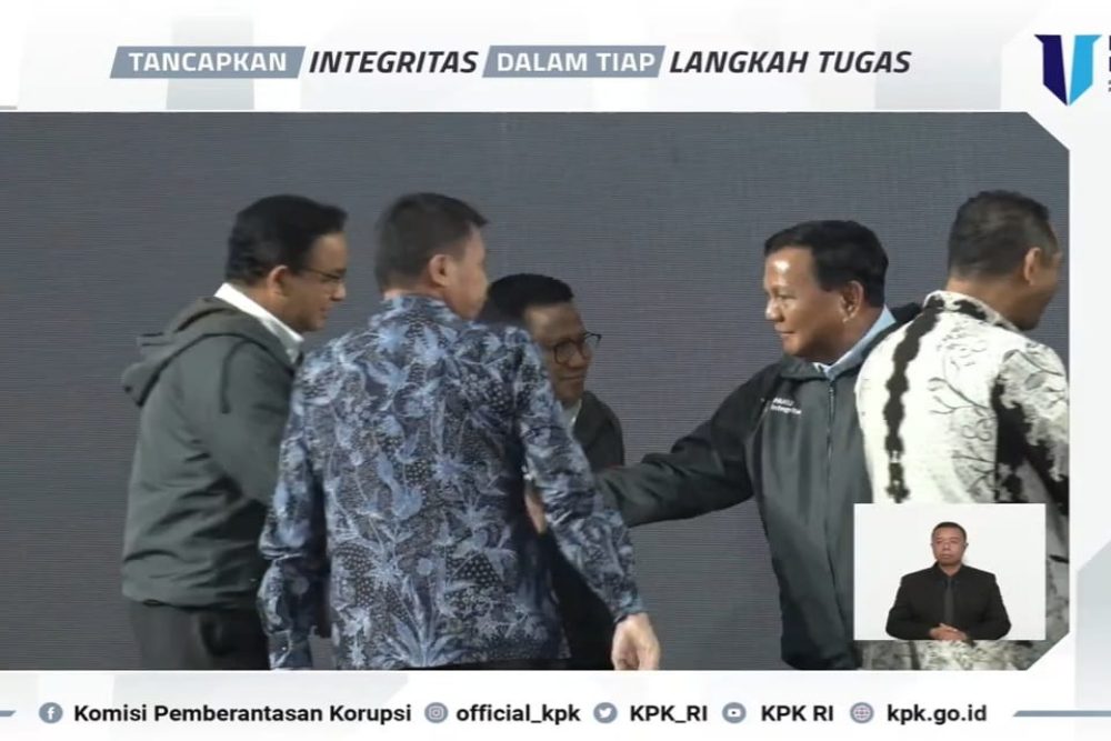  Anies dan Prabowo Akhirnya Bersalaman Usai Dialog di KPK