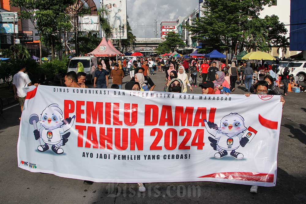  Sosialisasi Pemilu Damai 2024 di Makassar