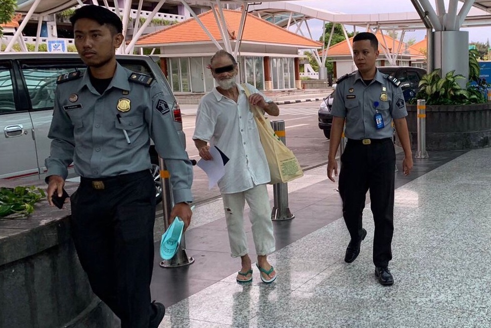 Warga Negara Asing (WNA) Amerika Serikat berinisial MAM dideportasi karena mengemis di Ubud, Bali/Istimewa