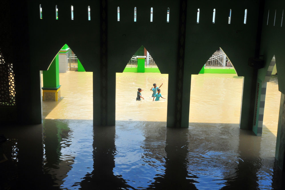  Ribuan Rumah dan Puluhan Hekatare Sawah di Grobogan Jawa Tengah Terendam Banjir