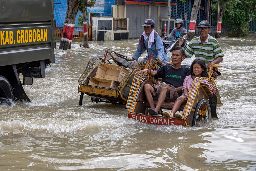  Banjir Rendam Pusat Kota di Kabupaten Grobogan