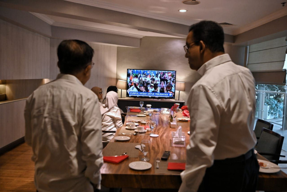  Jelang Kampanye Akbar di JIS, Anies dan Jusuf Kalla Sarapan Bersama