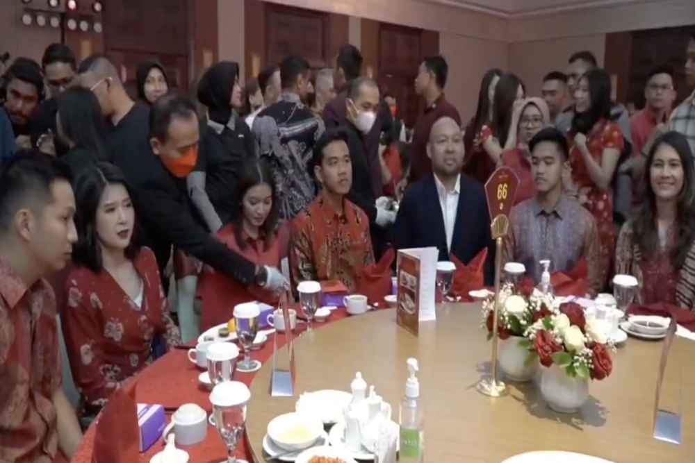 Gibran, Didiet Prabowo dan Kaesang hadiri perayaan Imlek di Glodok