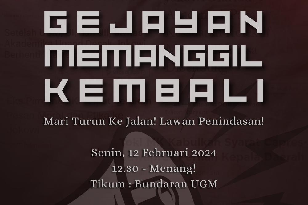  Soroti Kepemimpinan Jokowi, Gejayan Memanggil Kembali Menggema