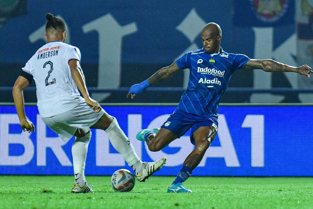 Pelatih Persib Bandung Bojan Hodak memuji penampilan David da Silva/Persib.