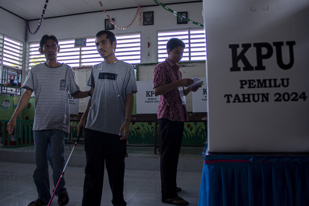  Disabilitas Netra di Padang Gunakan Hak Suara pada Pemilu 2024