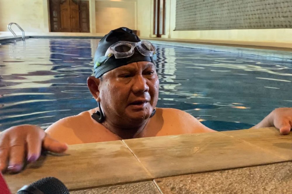  Prabowo Pilih Berenang Usai Nyoblos, Bicara Harapan Hasil Pilpres 2024