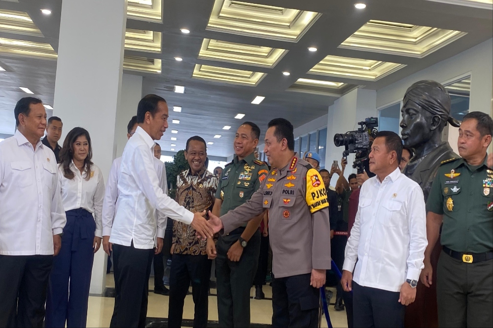  Menhan  Prabowo Dampingi Jokowi Resmikan RSPPN dan 25 RS TNI