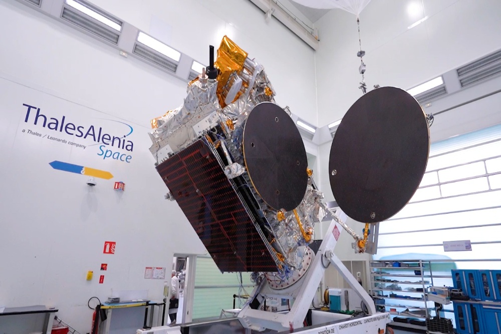 Satelit Merah Putih 2 telah melewati tahapan pabrikasi di Thales Alenia Space dan siap untuk diluncurkan di Florida, Amerika Serikat (AS)/dok. Telkom