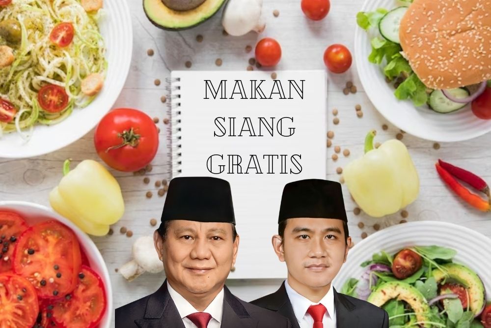 Ilustrasi program makan siang gratis yang diusung oleh pasangan Prabowo-Gibran. Dok Freepik
