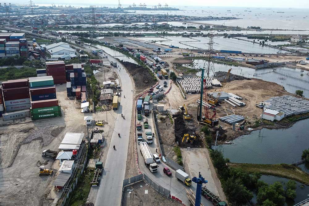  Pembangunan Jembatan Tol Semarang-Demak Seksi 1A Telah Mencapai 30%