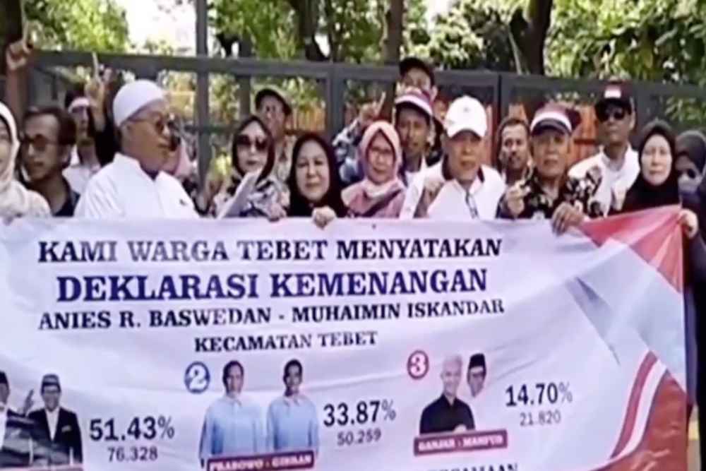  Viral "Warga Tebet" Deklarasi Kemenangan Anies-Cak Imin: Allahu Akbar Nomor 1 Menang Menang!
