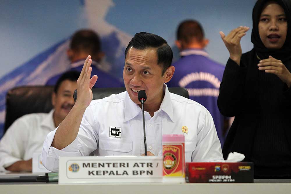  AHY Hadiri Pengungkapan Kasus Mafia Tanah di Polda Jatim
