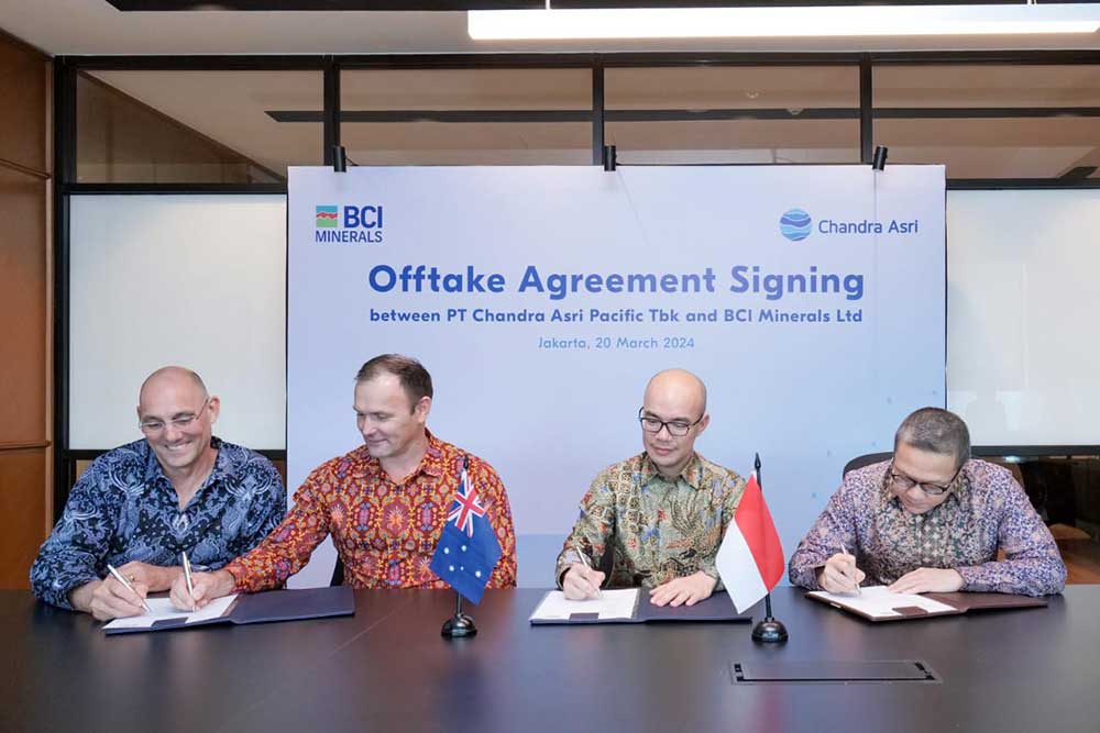  Penandatanganan Perjanjian Offtake PT Chandra Asri Pacific Tbk. dan BCI Minerals Ltd