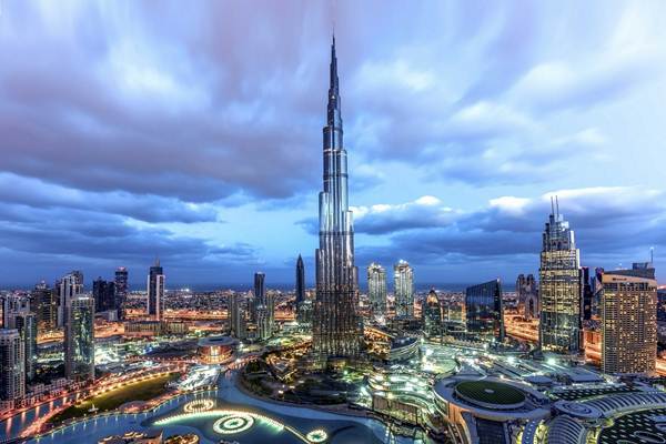  Kecam Teroris Moskow, Burj Khalifa Dubai Tampilkan Warna Bendera Rusia