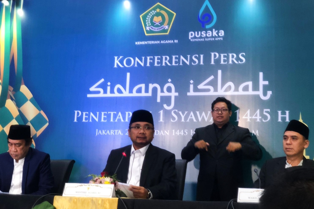  Hasil Sidang Isbat: Idulfitri 2024 Muhammadiyah dan NU Bersamaan