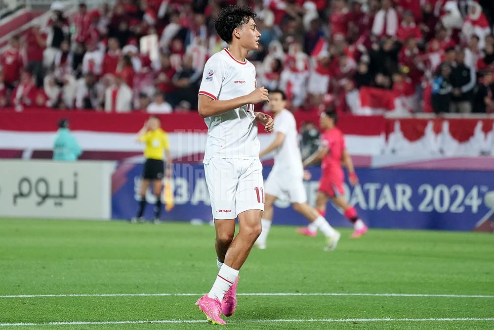Striker Timnas Indonesia U23, Rafael Struick di Piala Asia U23. Hasil Indonesia vs Korsel U23, 26 April: Dua Gol Rafael Bawa Indonesia Unggul di Babak 1/PSSI